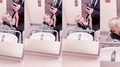 Bạn gái chó tha mồi vàng của tôi quỳ xuống và thổi kèn cho tôi