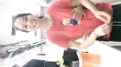 My sister was on a video call with her boyfriend. Suddenly she lifted up my sister's clothes, and her breasts were exposed. She asked her boyfriend whose breasts were prettier, mine or mine.