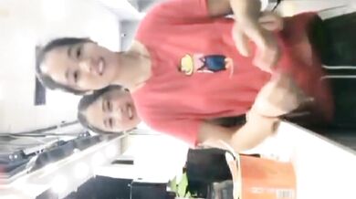 My sister was on a video call with her boyfriend. Suddenly she lifted up my sister's clothes, and her breasts were exposed. She asked her boyfriend whose breasts were prettier, mine or mine.