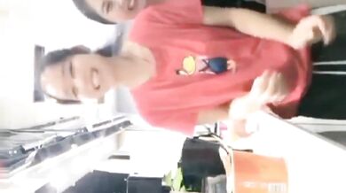 My sister was on a video call with her boyfriend. Suddenly she lifted up my sister's clothes, and her breasts were exposed. She asked her boyfriend whose breasts were prettier, mine or mine.