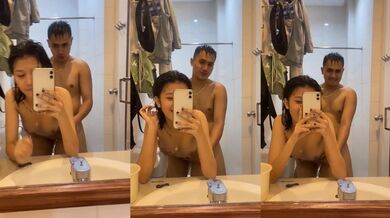 マレーシアのカップルが入浴後にセックスしながら自撮り