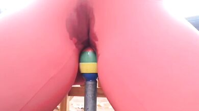 Sitting on a vibrator and squirting