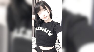 Cute girl bitch bathing selfie