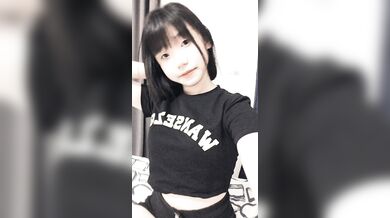 Cute girl bitch bathing selfie