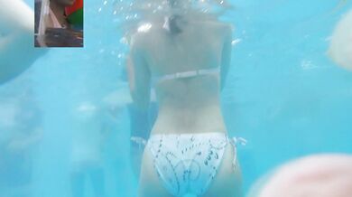 超級稀有 超清晰泳池水中青春超嫩全腿 多角度超臨場感跟拍 無重力感頂級視覺盛宴