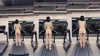 Thin breasts beauty gym nude photo shoot