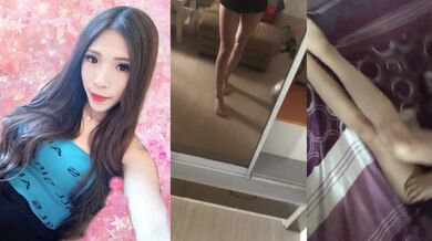 巨乳美人の自撮り、美脚、胸を揉むコンピレーション