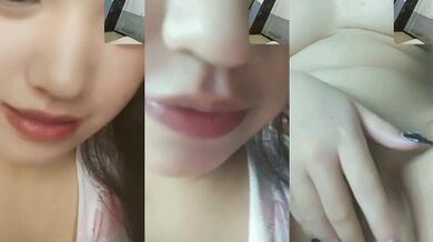 巨乳で小肉の美女QQ全裸チャットオナニー