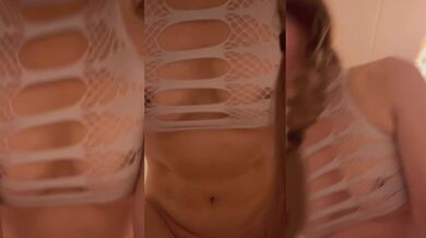 雙辮子妹子騎馬喘息