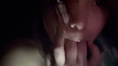 Milk girl masturbates naked late at night and eats the juice