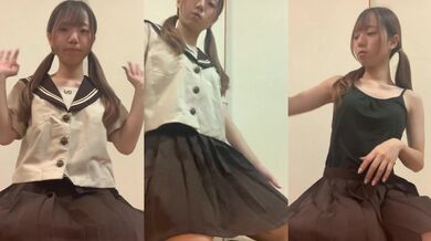 ツインテールの sister's uniform, she takes off her clothes, she masturbates, she's the best, she reaches her peak