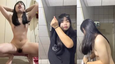 Schoolgirl selfie with high slits