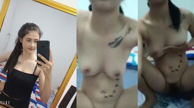 大奶紋身美女全裸抓奶