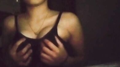 1*year-old sister rubbing breast video