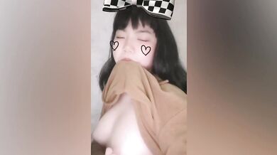 Big tits and rabbit teeth girl masturbates 2