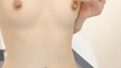 Flat-Chested Girl Masturbates to Orgasm