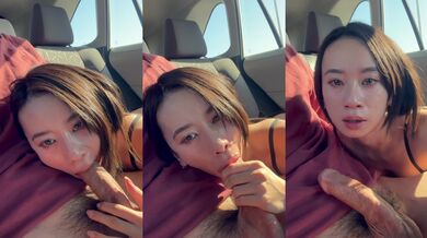 澳洲華裔小姐姐車内口交被顏射