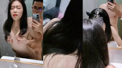 College Girl Caught on Camera by Boyfriend in Bathroom