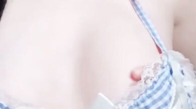 Flat-Chested Girl Masturbates to Squirting Orgasm