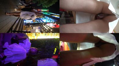 Bất ngờ: Cô gái áo trắng dạo phố đêm không mặc nội y, vòng một căng tròn gây sốc