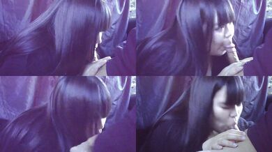 ぽっちゃり女子大生が車の中でフェラしてくれた