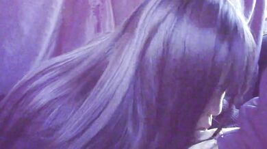 Chubby college girl gives a blowjob in the car