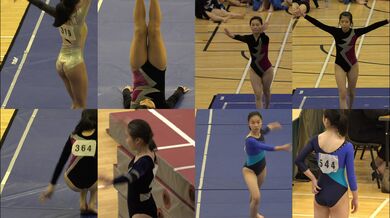 Gymnast Schoolgirl's Revealing Outfit