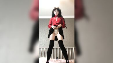 ⚫️⚫️最新宅男女神網紅極品美少女COSER{遠坂凜}鏡子反射假屌跳蛋自慰畫面很銷魂