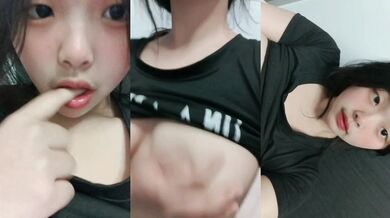 Big tits and big breasts slut rubs her breasts and masturbates
