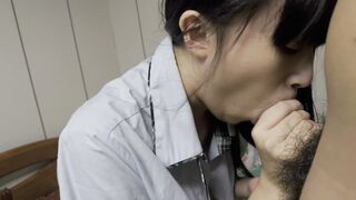 Schoolgirl Gives a Blowjob After Class