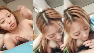 恥ずかしがり屋の美女が肉棒を食べる
