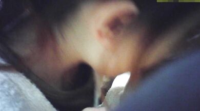 Long Hair: Flat-Chested Ponytail Student's Car Blowjob 2