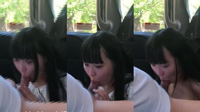 Fair-Skinned Girl's Car Blowjob