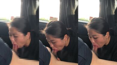 [フェラテク◎]インストラクターの車内フェラ