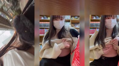 妹の図書館こっそりオナニー