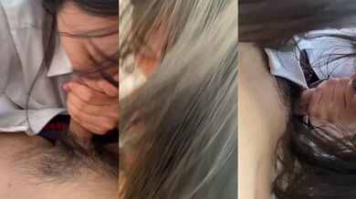 Sau giờ học, nữ sinh đồng phục phục vụ bạn trai