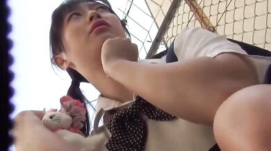 街頭搭訕 一個不穿內褲的學生妹