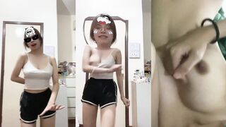 白虎妹妹露奶跳舞+玩奶掰開白虎小穴