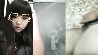 Petite and Plump Girl Shower Masturbation Squirting