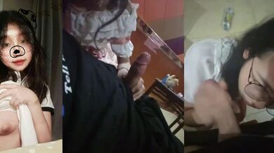 調教眼鏡妹子吃肉棒