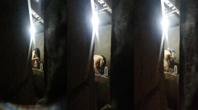 Malaysia teen drying her body