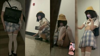 [寫真]偷窺JK少女走廊露胖次