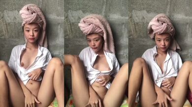 Philippine Woman's Solo Pleasure After a Shower
