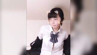 ピンクの桜の少女