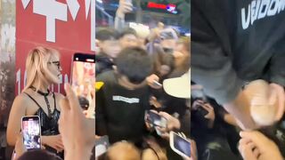 金發眼鏡女長沙街頭口交