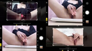 Cô gái tóc ngắn tự sướng với đồ chơi tình dục trên sàn