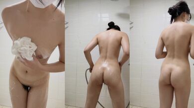 貧乳眼鏡口罩妹洗澡發騷