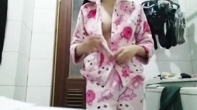 High school girl stripping selfie 18