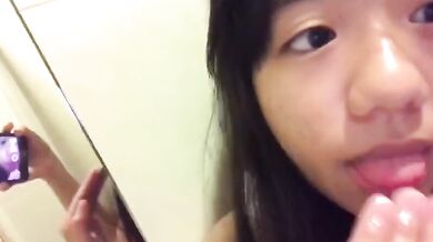 Omega schoolgirl toilet selfie