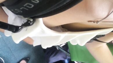 Female colleague exposed